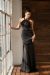 High Neck Bodice Mermaid Cut Prom Dress in Black